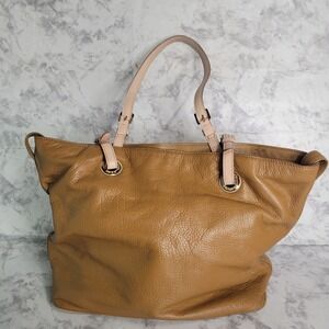 Michael‎ Michael Kors Large Beige Purse Tote Gold Designer Handbag